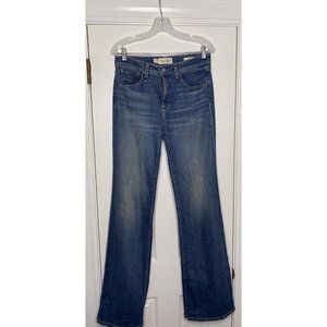 Nili Lotan Women’s Celia Bootcut Distressed Denim Jeans Medium Wash 27